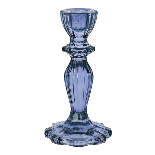 Talking Tables - Navy Glass Candlestick Holder - Mother's Day Gifts