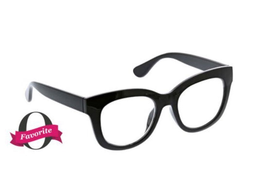 Black Center Stage Blue Light Blocker Readers by Peeperspecs