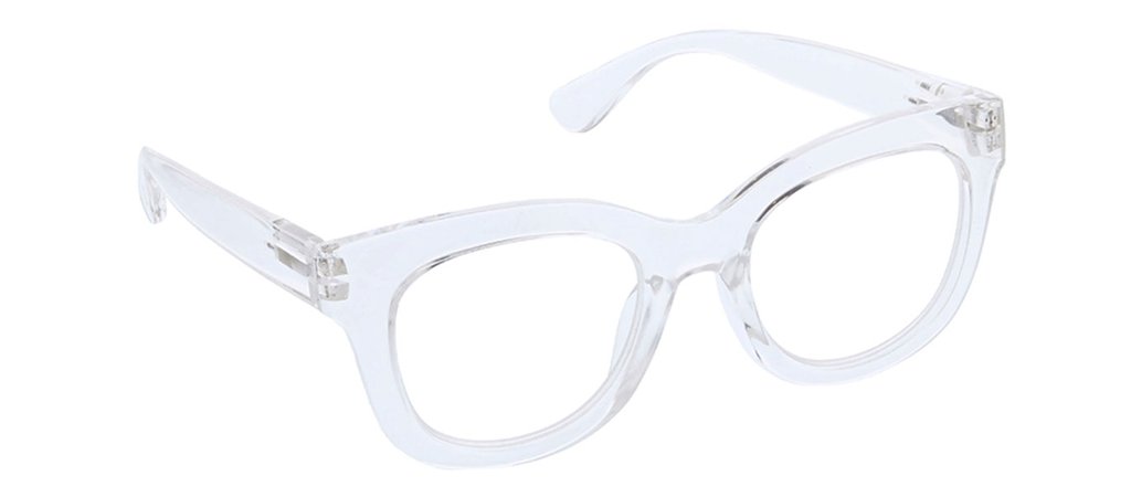 Clear Center Stage Blue Light Blocker Readers by Peeperspecs