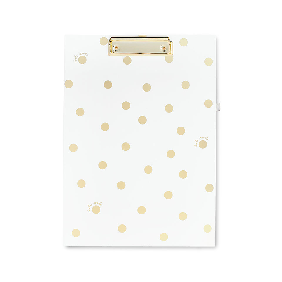 Kate Spade Gold Dot with Script Clipboard Folio