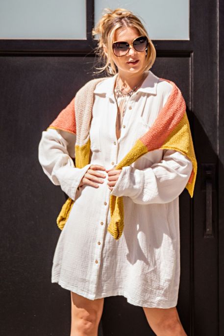 Mineral Washed Oversize Easel Shirt/Dress
