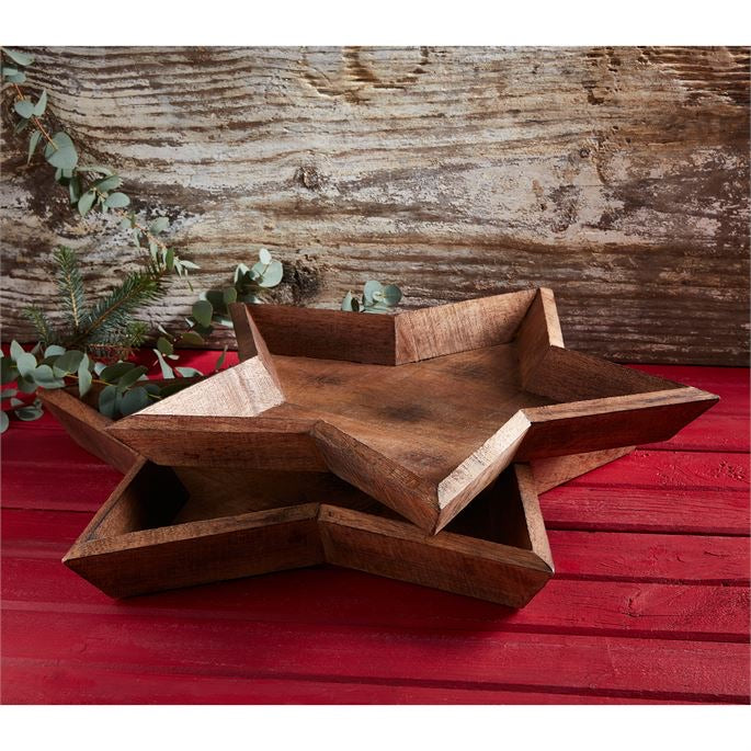Star wood tray by Mud Pie