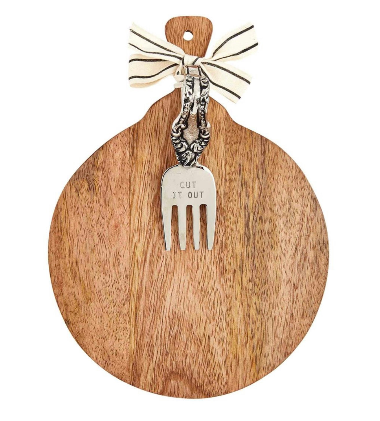 Cheese Board with Silver Spoon Serving Knife