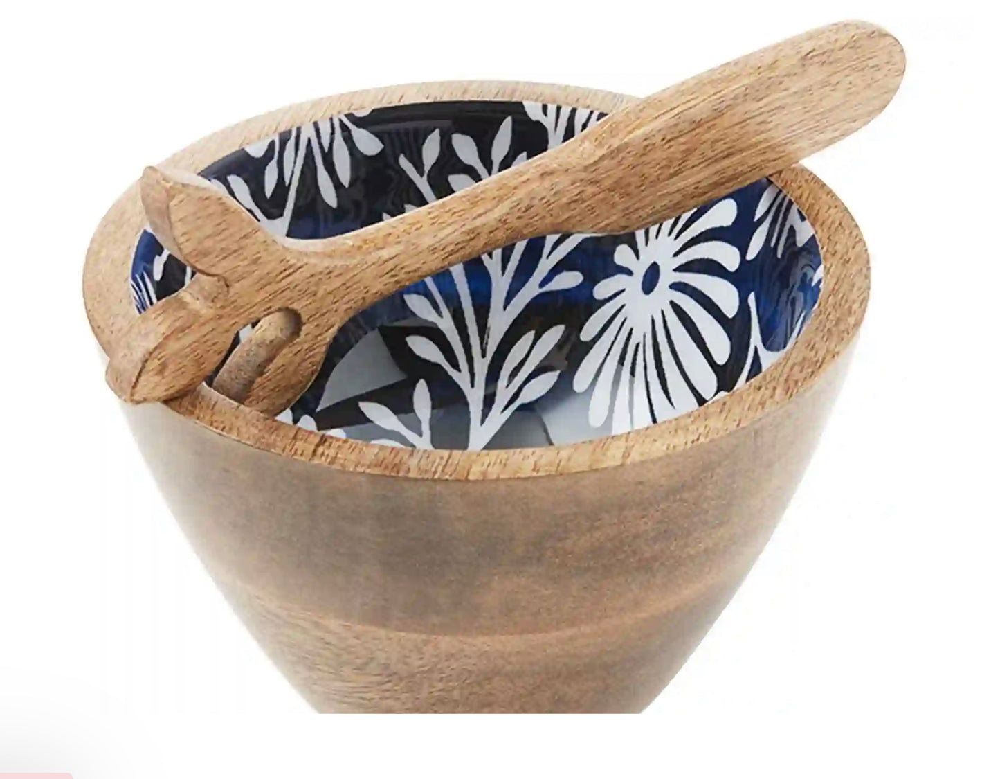 Mango wood dip bowl set/2