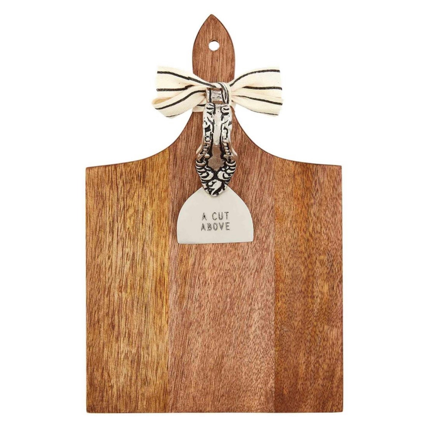 Cheese Board with Silver Spoon Serving Knife