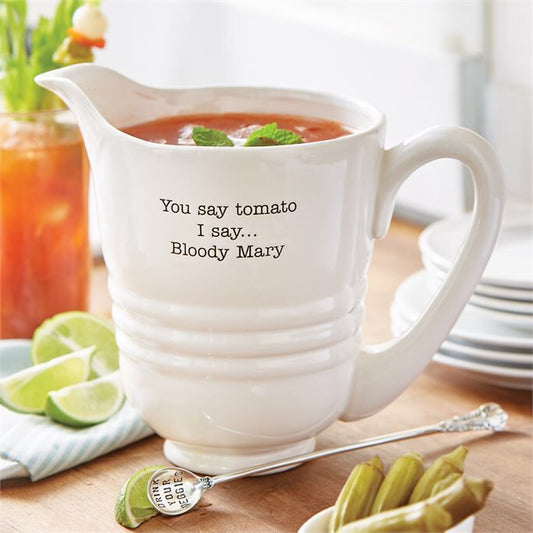 Bloody Mary Pitcher with Cocktail Spoon by Mud Pie