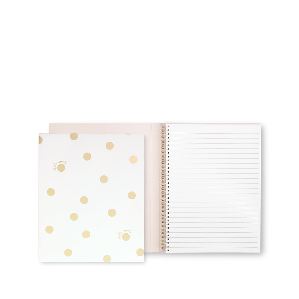 Kate Spade Gold Dot Concealed Spiral Notebook