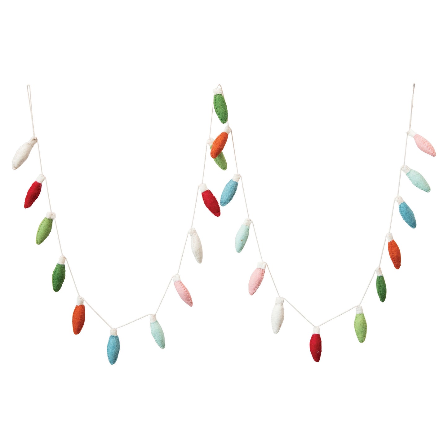Wool Felt Christmas Light Garland