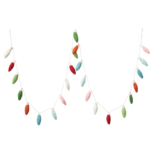 Wool Felt Christmas Light Garland