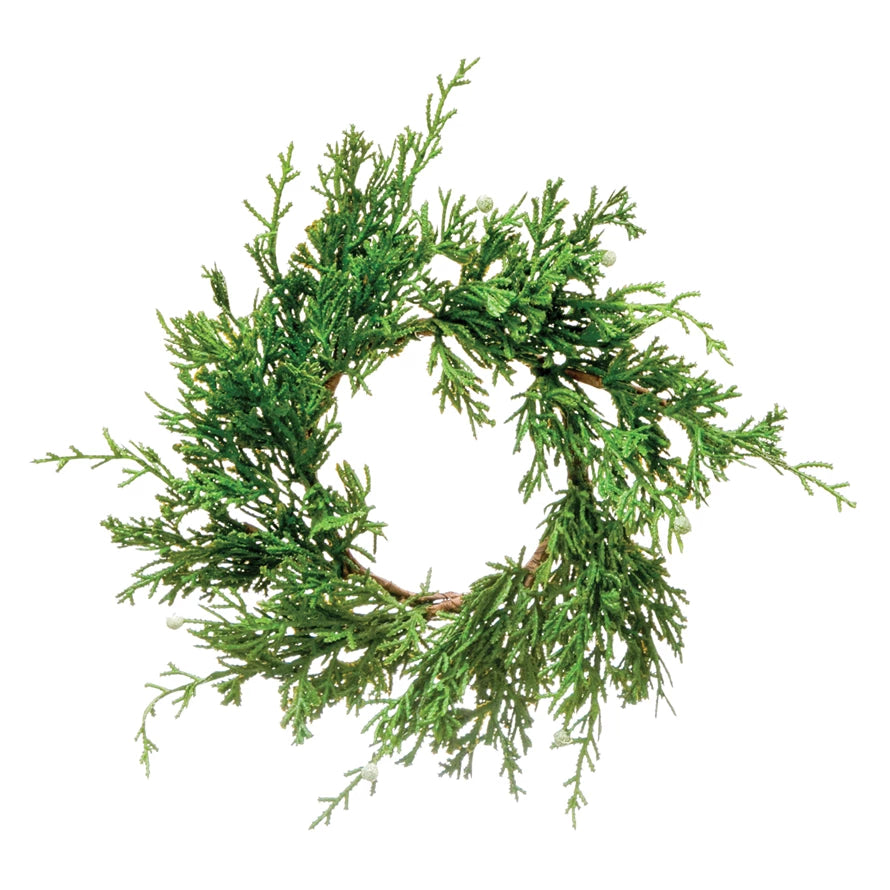 Small Faux Juniper Wreath