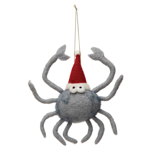 Wool Felt Crab Ornament
