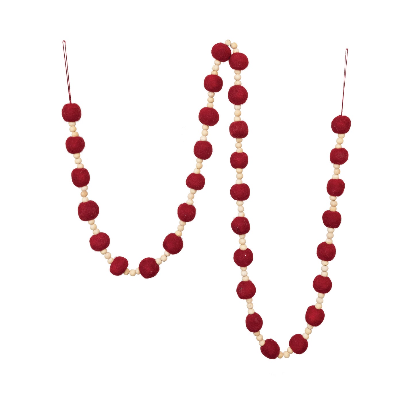 Felted Wool Ball Garland