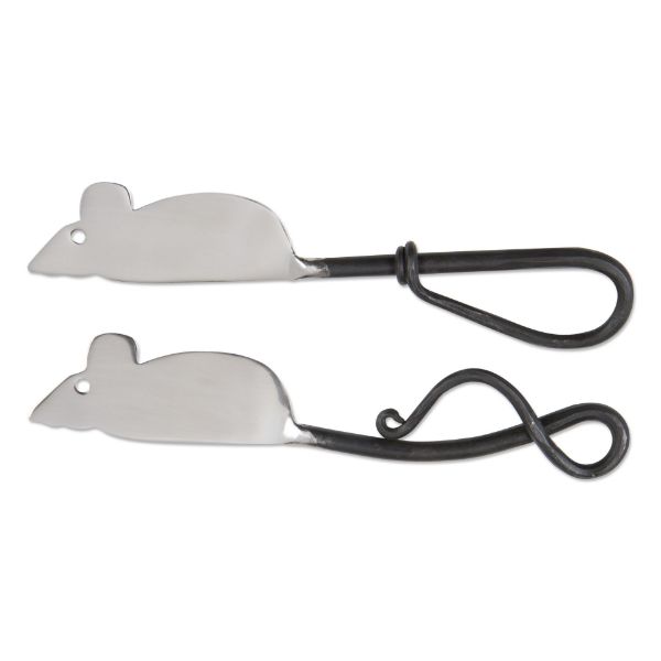Silver Mouse Spreader, set of 2