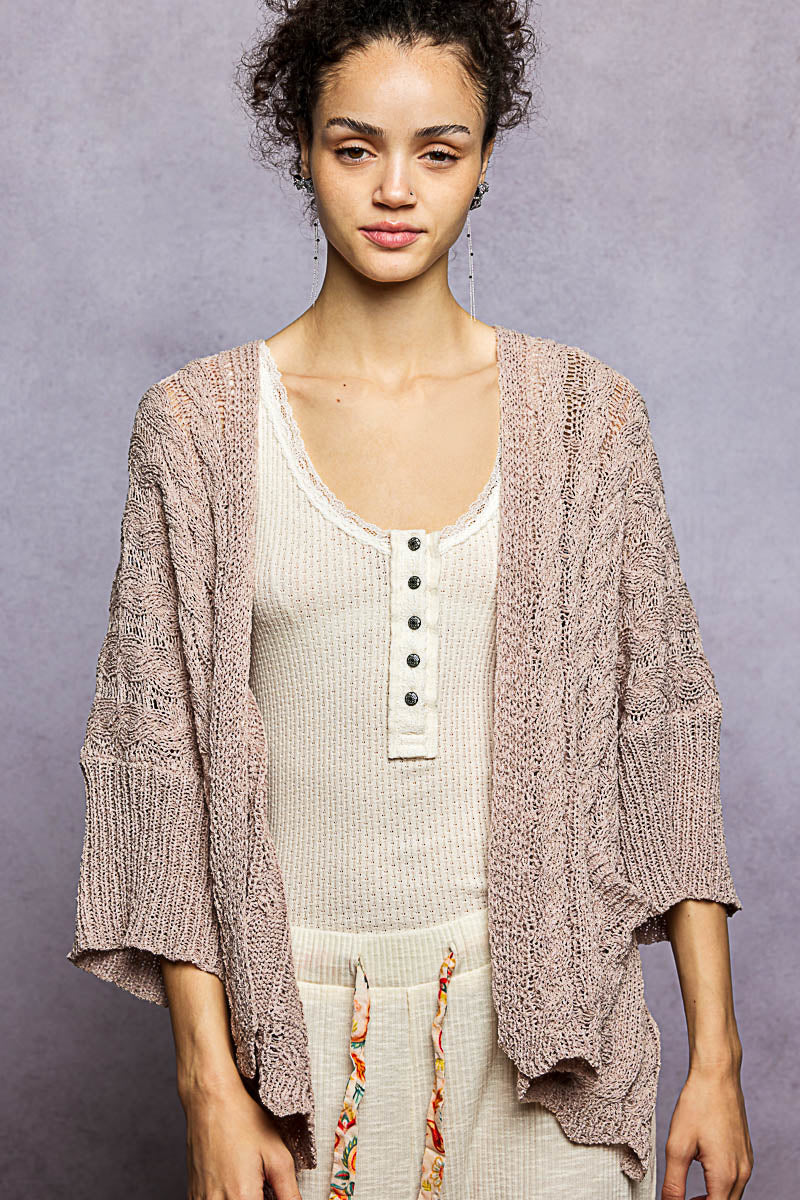 Short Sleeve Crochet Cardi by Pol