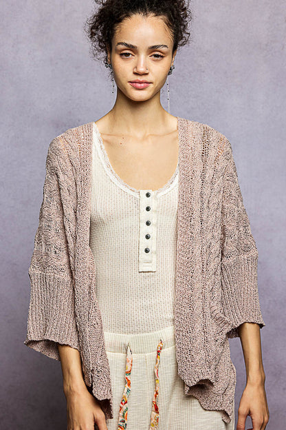 Short Sleeve Crochet Cardi by Pol