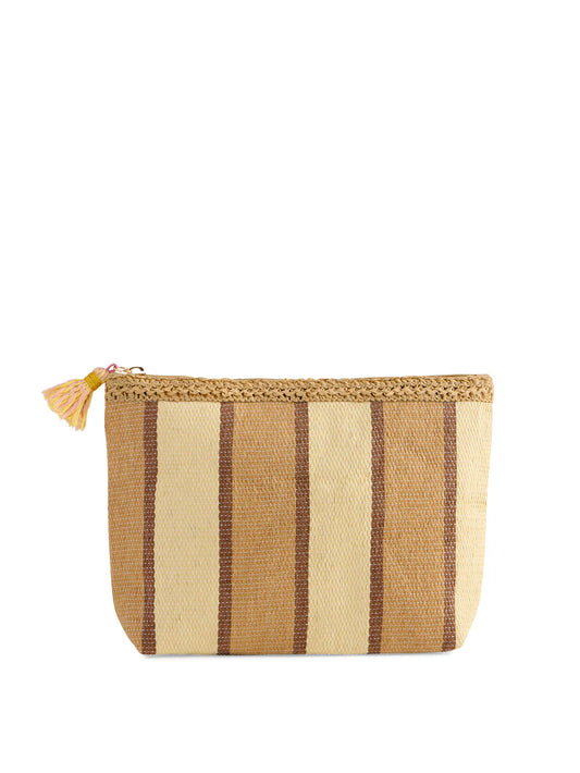 Capri Zip Pouch in Tan
