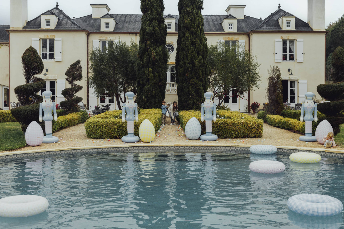 FUNBOY - Kids Tube Float, Blue Gingham