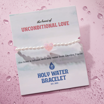 Holy Water Bracelet - HOLY WATER UNCONDITIONAL LOVE BRACELET: Crystal Pearl