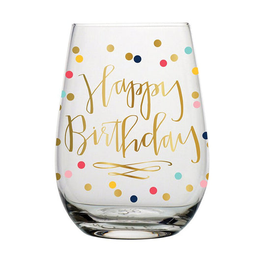 Happy Birthday Wine Glass