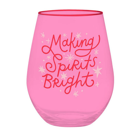 Making Spirits Bright Wine Glass