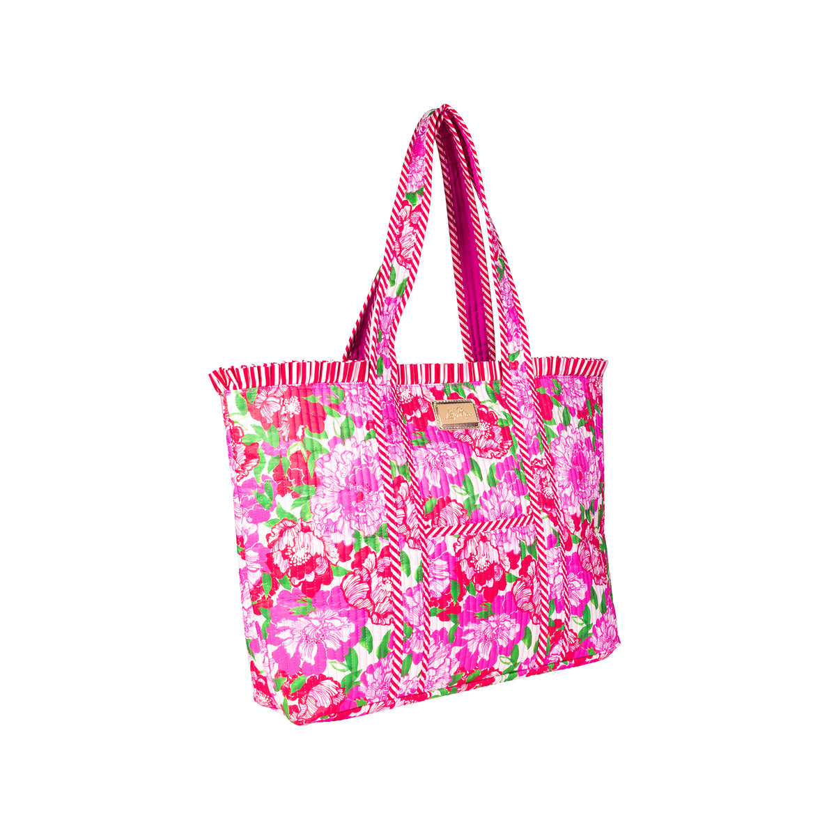 Quilted Ruffle Tote