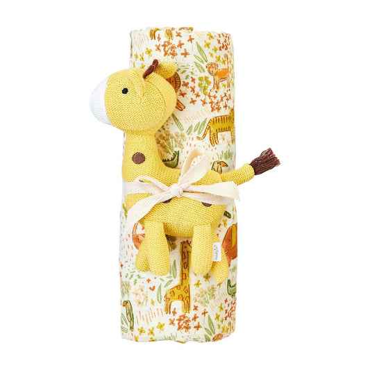 Giraffe Rattle and Swaddle