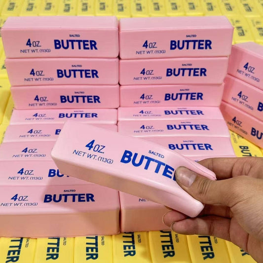 Pink Butter Stick Squishy Toy Slow Rising Fidget Toy 13cm