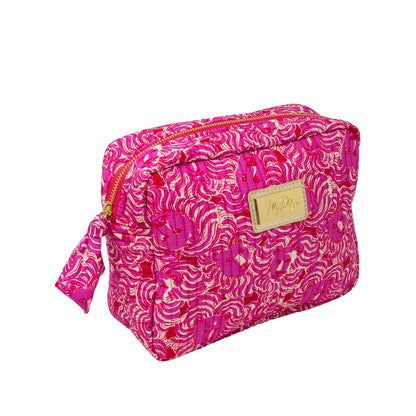 Cosmetic Pouch, Strawberry Red Pride of Lilly