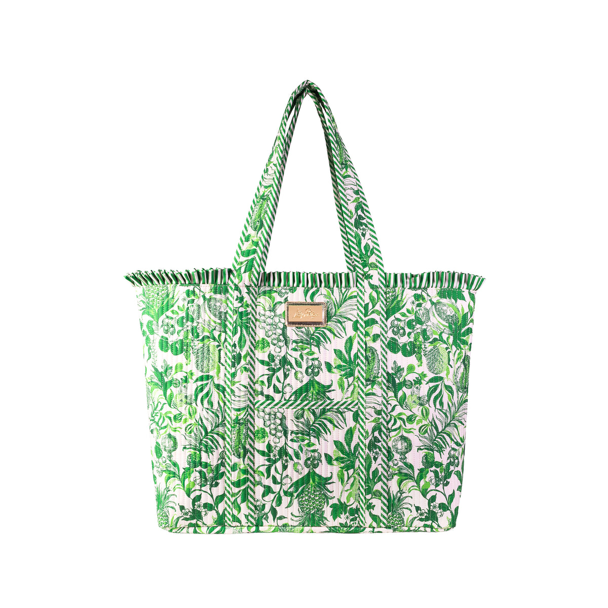 Quilted Ruffle Tote
