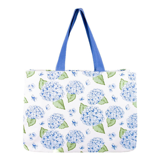 Lg Cotton Hydrangea Tote