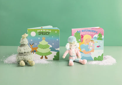 Board Book with Stuffed toy, Nutcracker or Tree