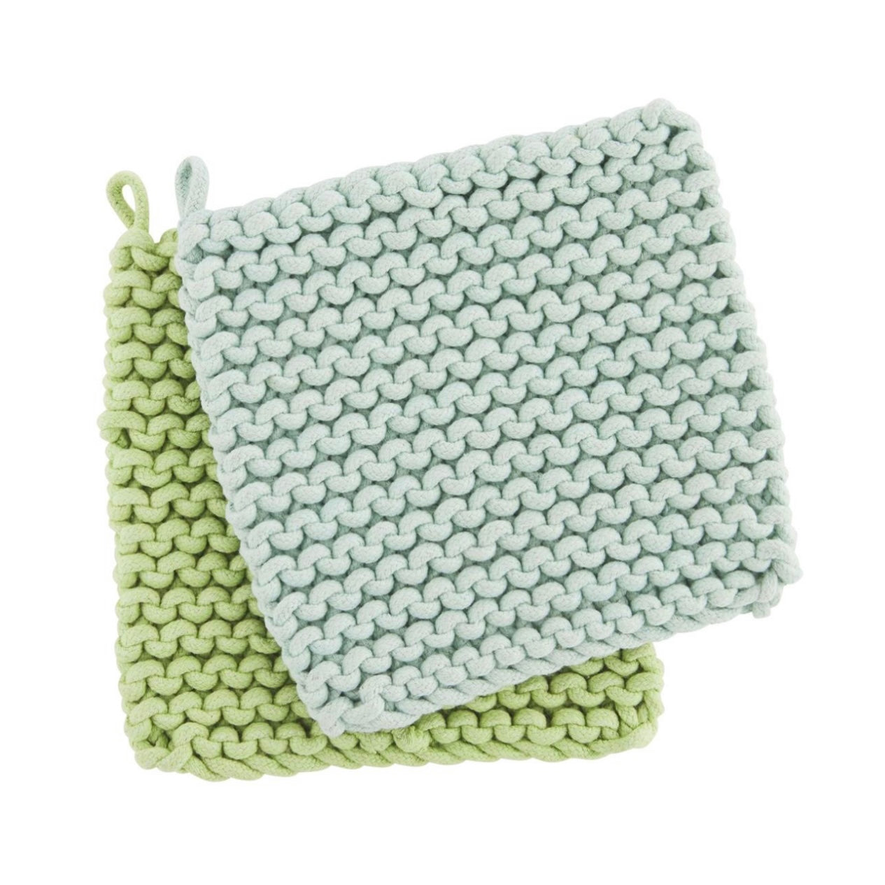Pastel Green Crochet Potholder set