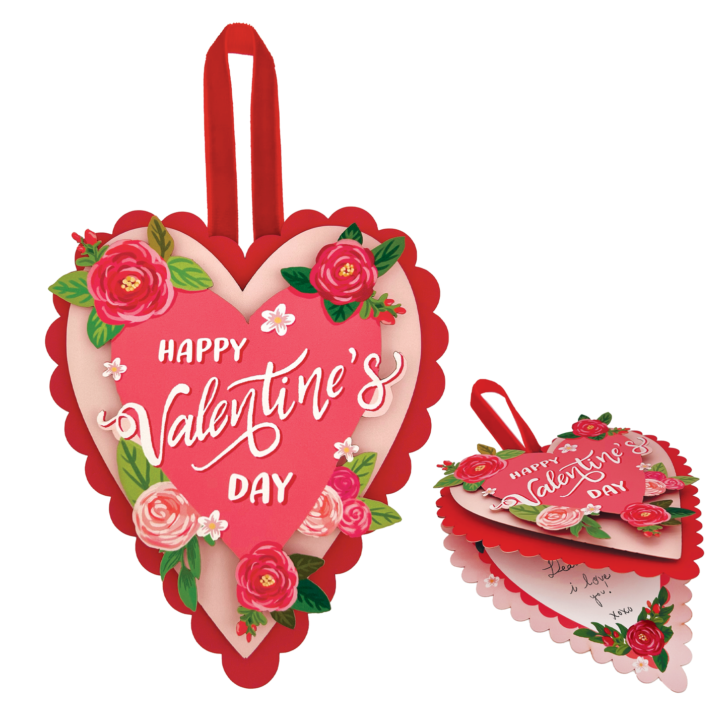 Mini Valentines Heart Card pop-up Greeting Card