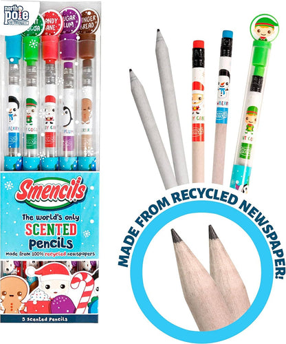 Scentco, Inc - Holiday Smencils Cylinder - Scented Pencils - 50 Count