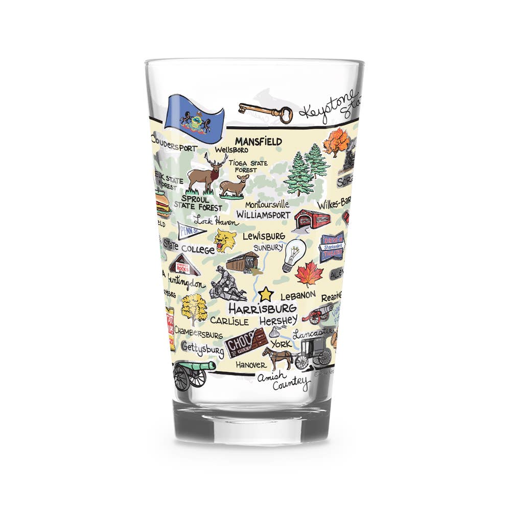 Pennsylvania 16oz Glass