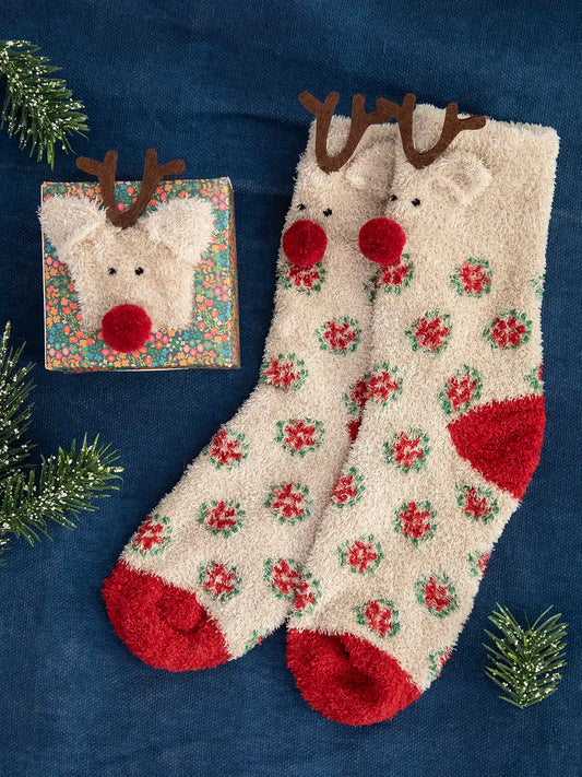 Reindeer Socks in cute Box