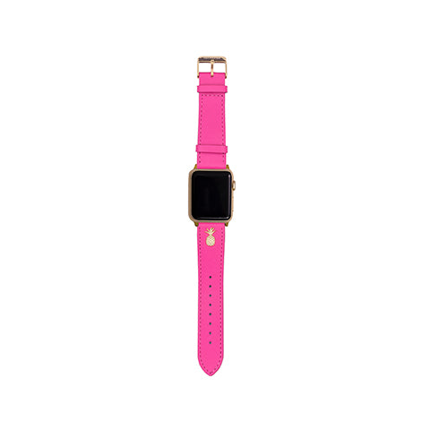 Pink Lilly Pulitzer Leather Watch band