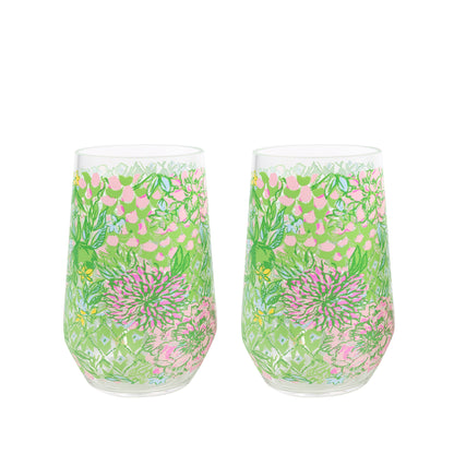 Stemless Wine Glass, Acrylic Lilly Pulitzer