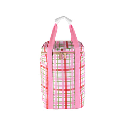 Wine Cooler Bag, Garden Plaid