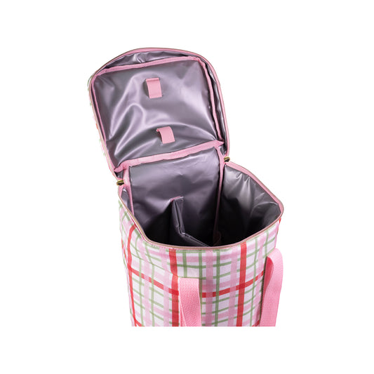 Wine Cooler Bag, Garden Plaid