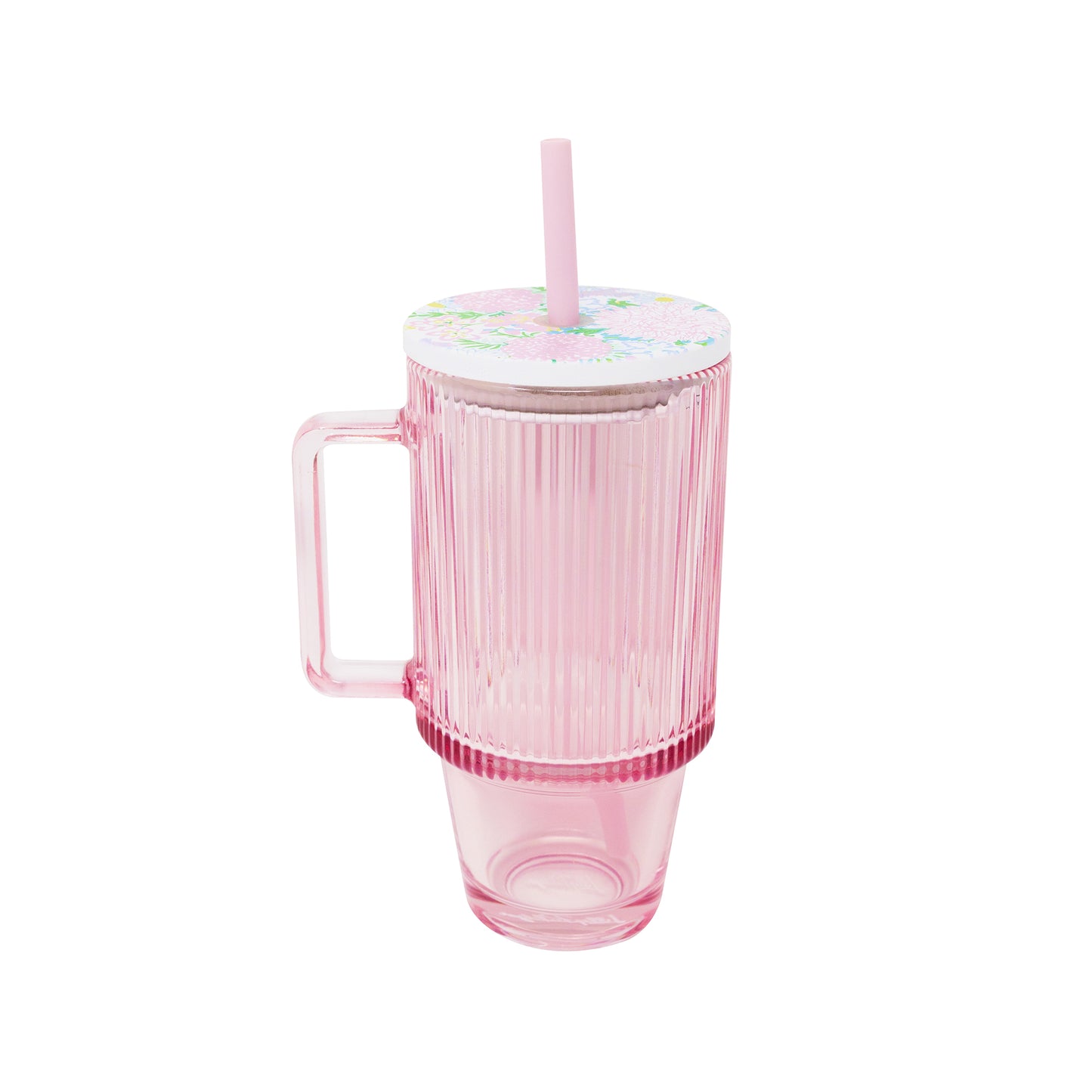 Glass Tumbler with Silicone Straw