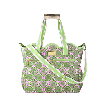 Scallop Cooler Tote, Tropical Tiles