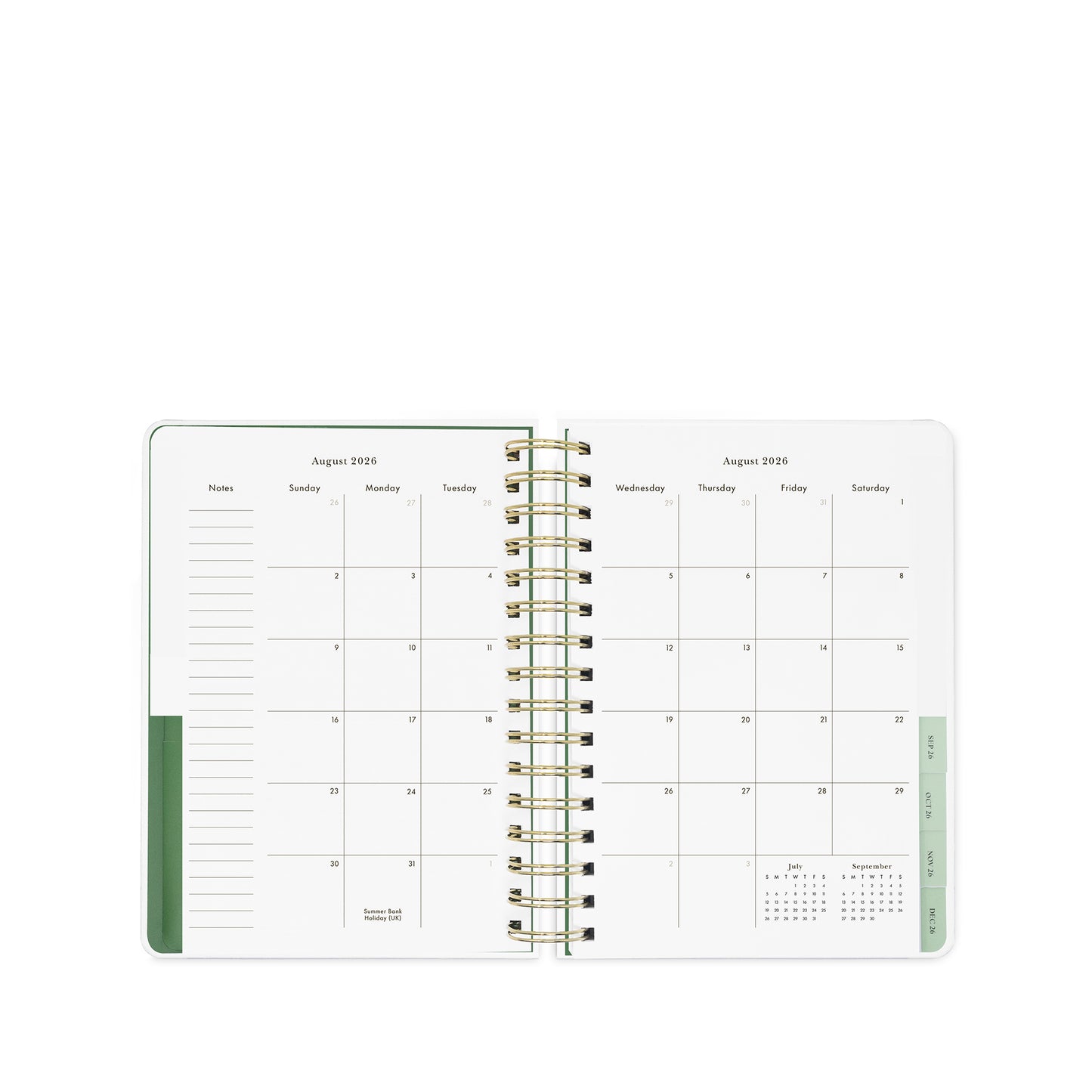 17 Month Large Planner, Green Dot