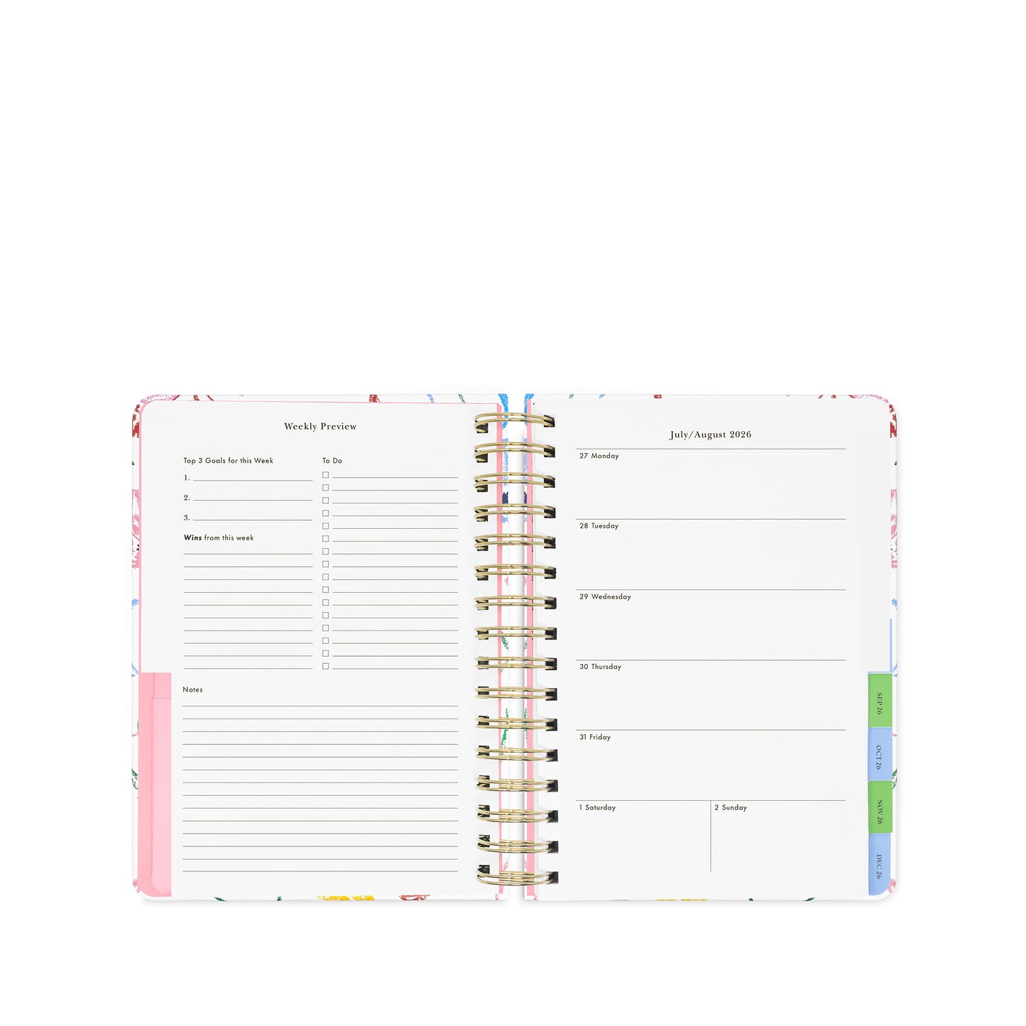 17 Month Large Planner, Joyful Garden