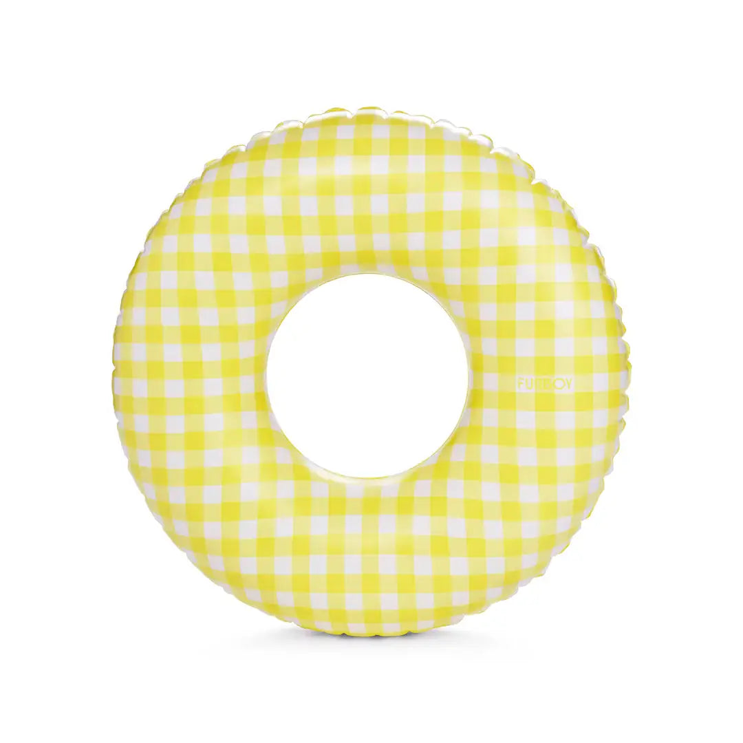 FUNBOY - Kids Tube Float, Yellow Gingham