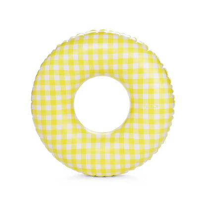 FUNBOY - Kids Tube Float, Yellow Gingham