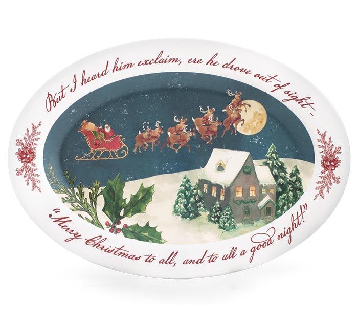 NIGHT BEFORE CHRISTMAS SLEIGH PLATTER
