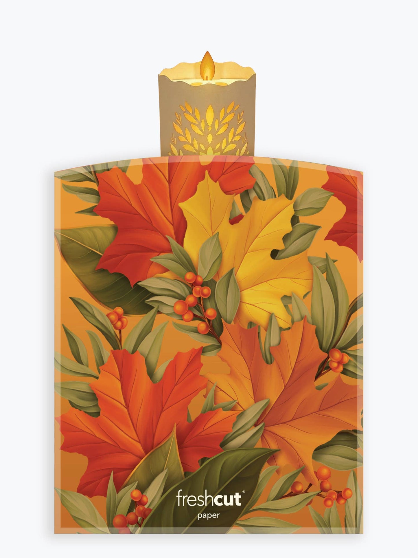 Fall Candle with Lights