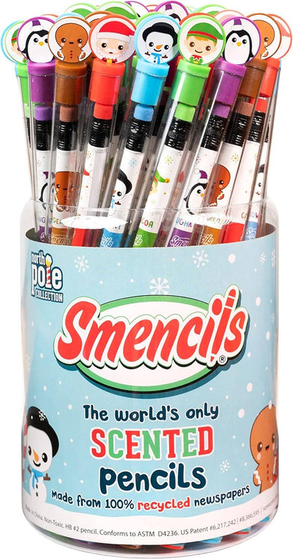 Scentco, Inc - Holiday Smencils Cylinder - Scented Pencils - 50 Count