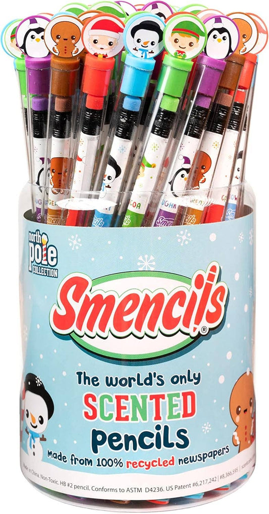 Scentco, Inc - Holiday Smencils Cylinder - Scented Pencils - 50 Count